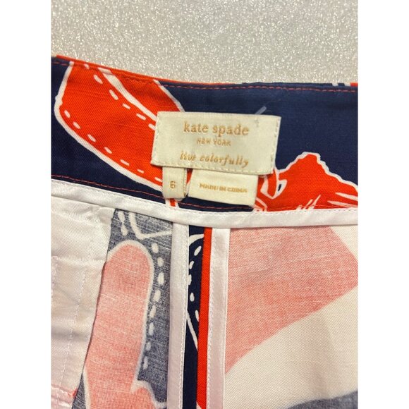 Kate Spade Passport Camera Print Womens Shorts Size 6 - Picture 5 of 5
